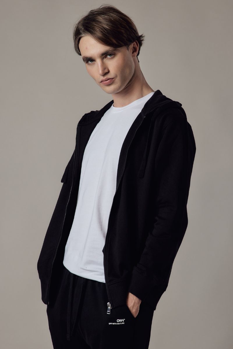 Felpa con Cappuccio e Zip Uomo