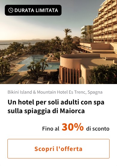 Un hotel per soli adulti con spa sulla spiaggia di Maiorca