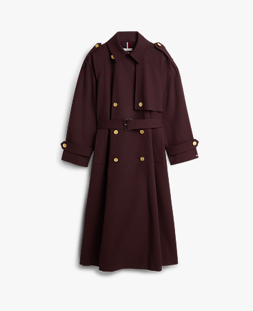 Trench oversize in twill idrorepellente