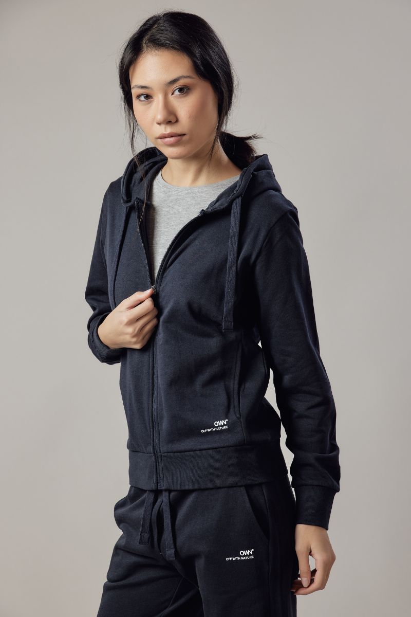 Felpa con Cappuccio e Zip