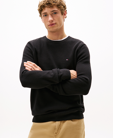 Pullover con bandierina ricamata