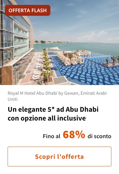 Un elegante 5* ad Abu Dhabi con opzione all inclusive