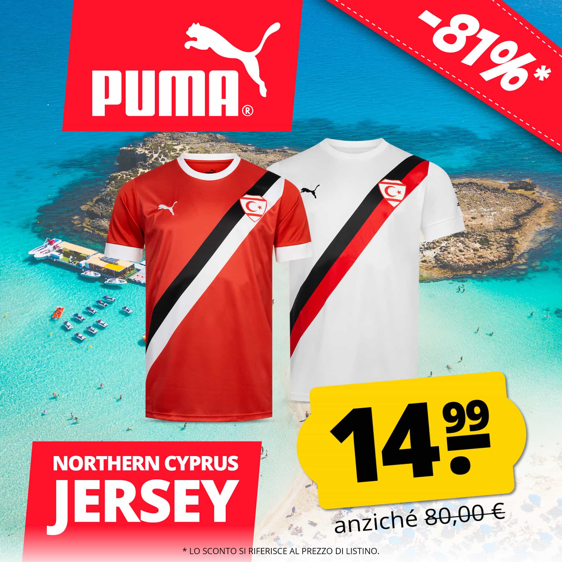 cipro del nord puma uomo maglia per il gioco in casa