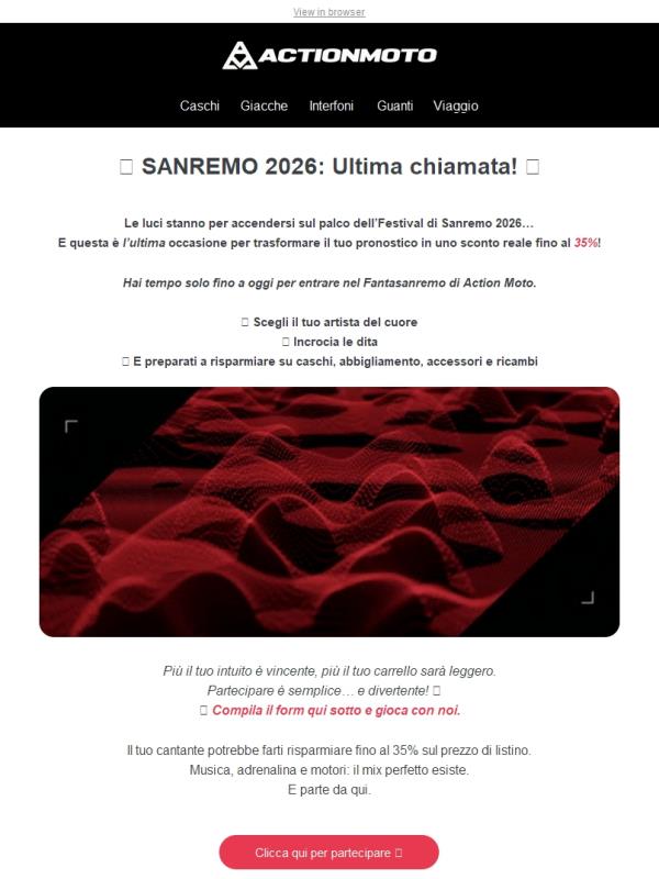 🔥 Ultima chiamata Fanta Sanremo Action Moto!