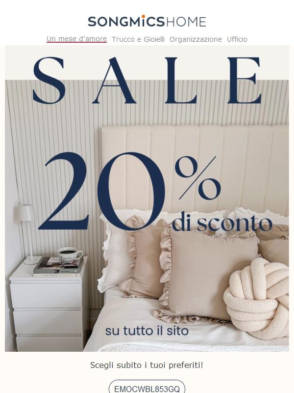 Eleva il tuo weekend: approfitta del 20% di sconto su tutto il sito❣️