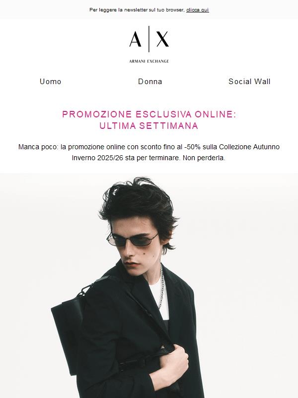 Promozione online: ultima settimana