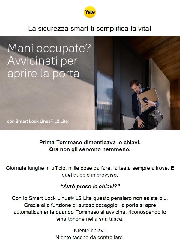 Smart Lock Linus® L2 Lite: niente chiavi, nessun pensiero!