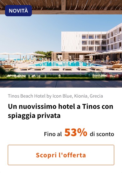 Un nuovissimo hotel a Tinos con spiaggia privata