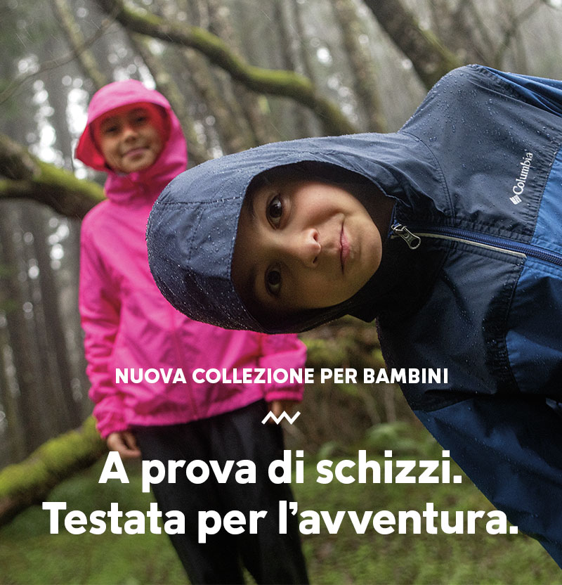 NUOVA COLLEZIONE PER BAMBINI A prova di schizzi. Testata per l’avventura.