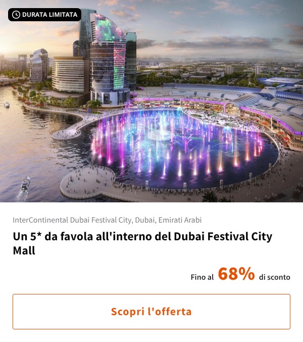 Un 5* da favola all'interno del Dubai Festival City Mall