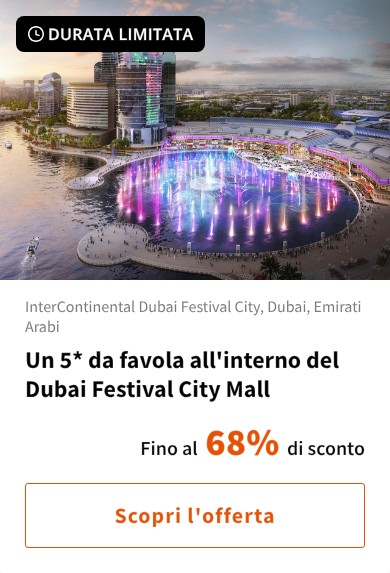Un 5* da favola all'interno del Dubai Festival City Mall