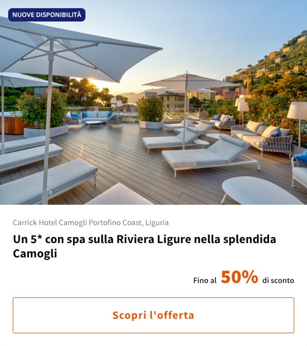 Un 5* con spa sulla Riviera Ligure nella splendida Camogli