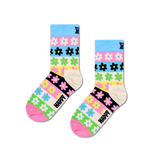 Kids Flower Stripe Sock