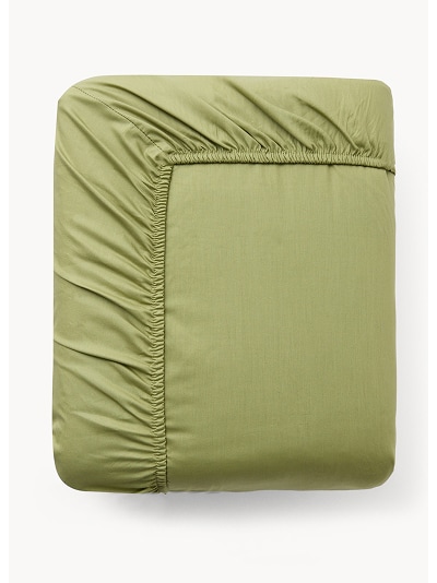 Lenzuolo con angoli in cotone percalle tinta unita