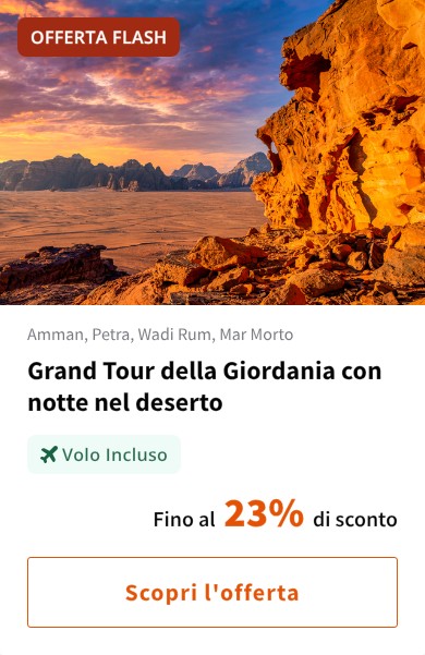 Grand Tour della Giordania con notte nel deserto