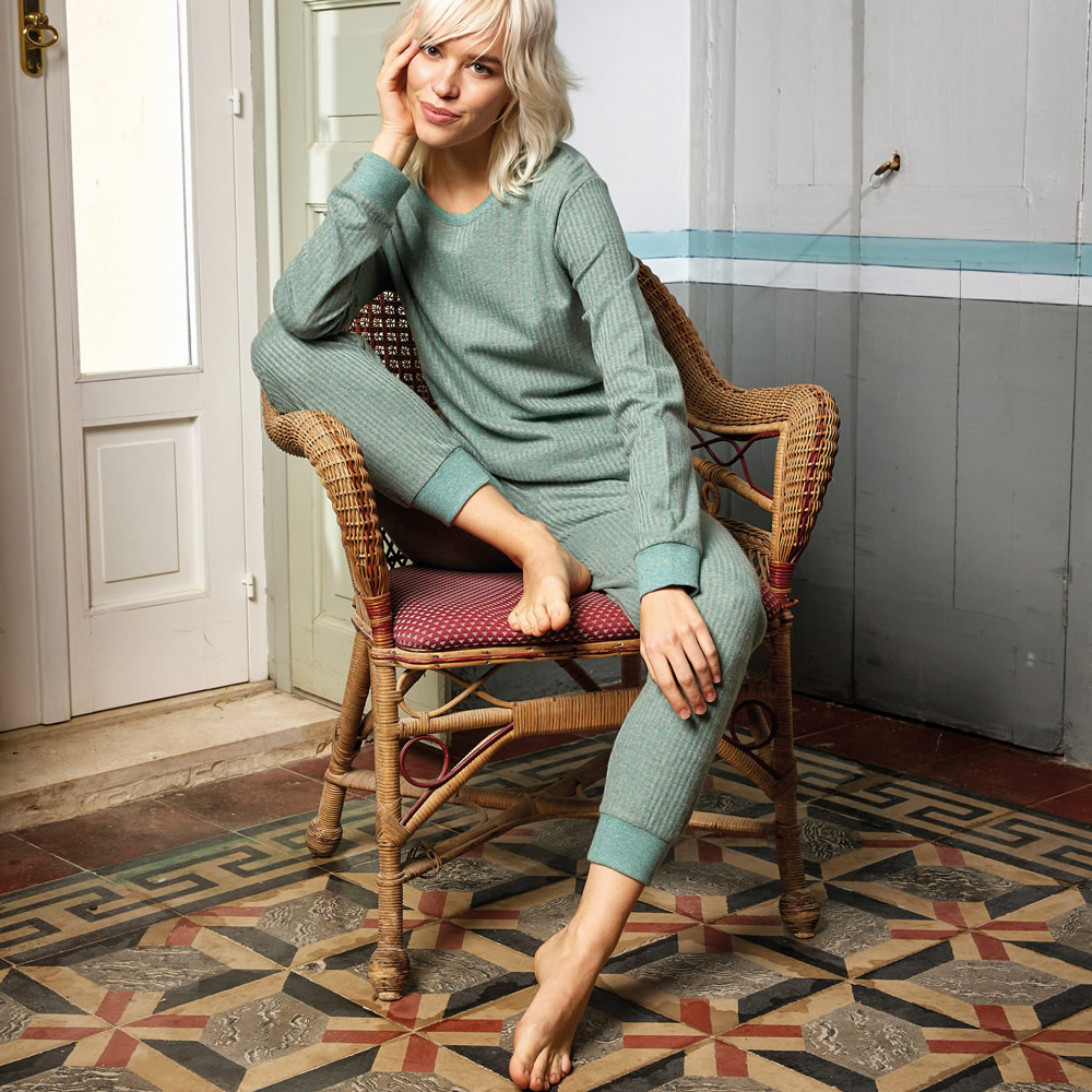 Image of PIGIAMA GIROCOLLO CALDO COTONE 5248 MERCURIO DONNA JADEA