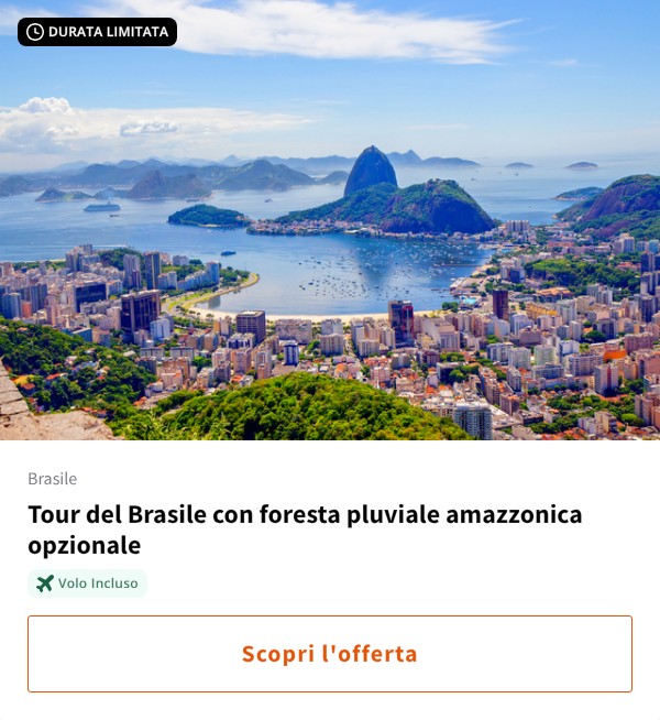 Tour del Brasile con foresta pluviale amazzonica opzionale
