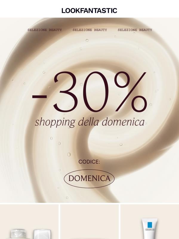 Shopping della domenica | 30% di sconto