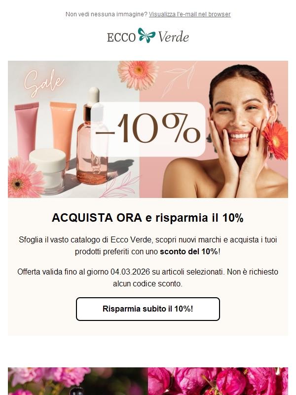 🤩 SHOP NOW SALE: risparmia il 10%