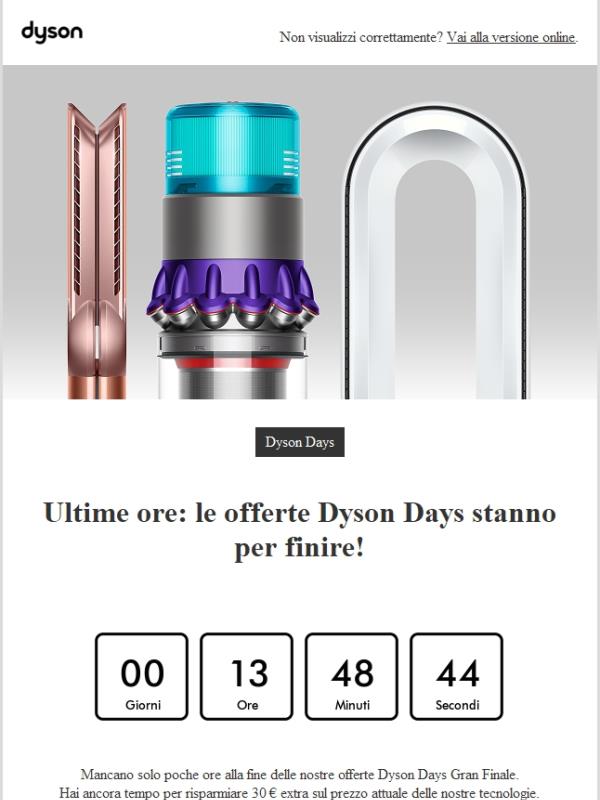 Ultime ore: le offerte Dyson Days stanno per finire!