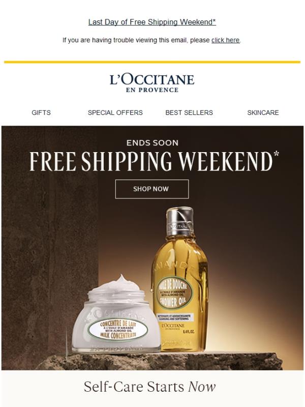 Last Chance for Complimentary Shipping