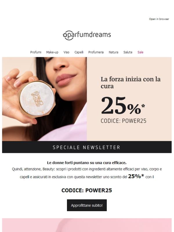 25% per te in occasione della Festa della Donna