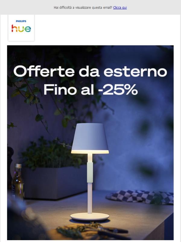 25% di sconto 👉 Porta la luce fuori