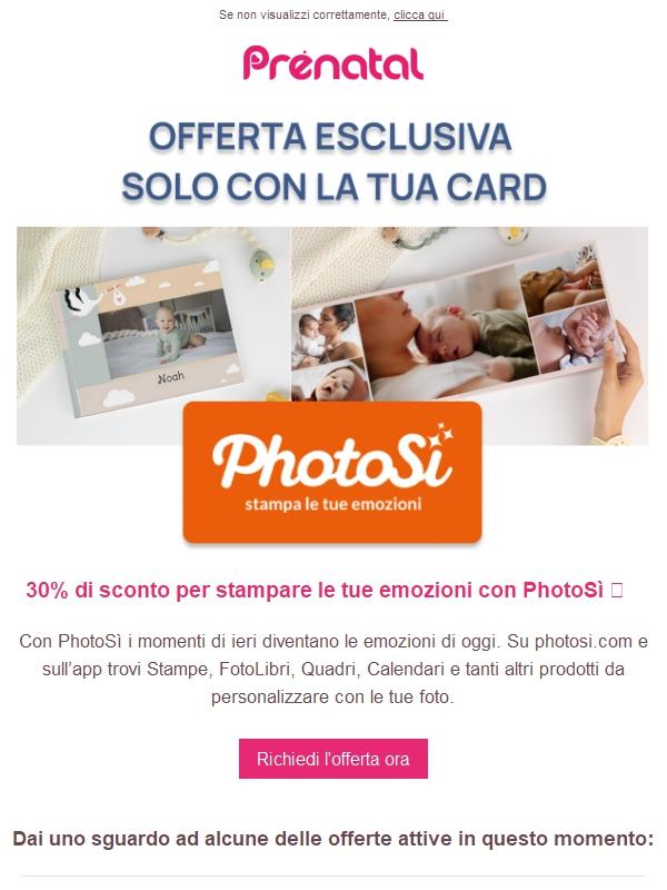 Con Photosì 30% di sconto per stampare le tue emozioni