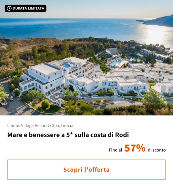 Mare e benessere a 5* sulla costa di Rodi