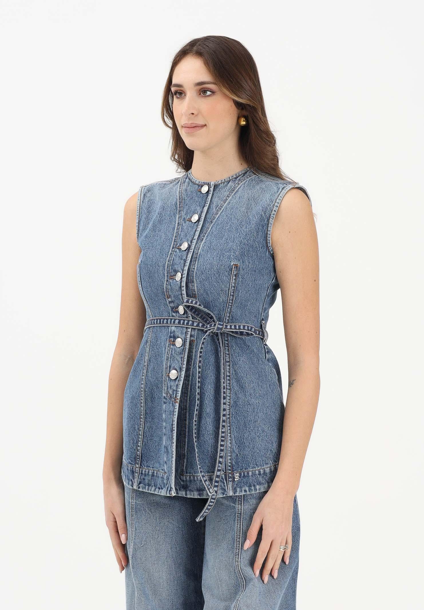 Image of SPORTMAX Gilet SPDDOMINIO in denim medio da donna