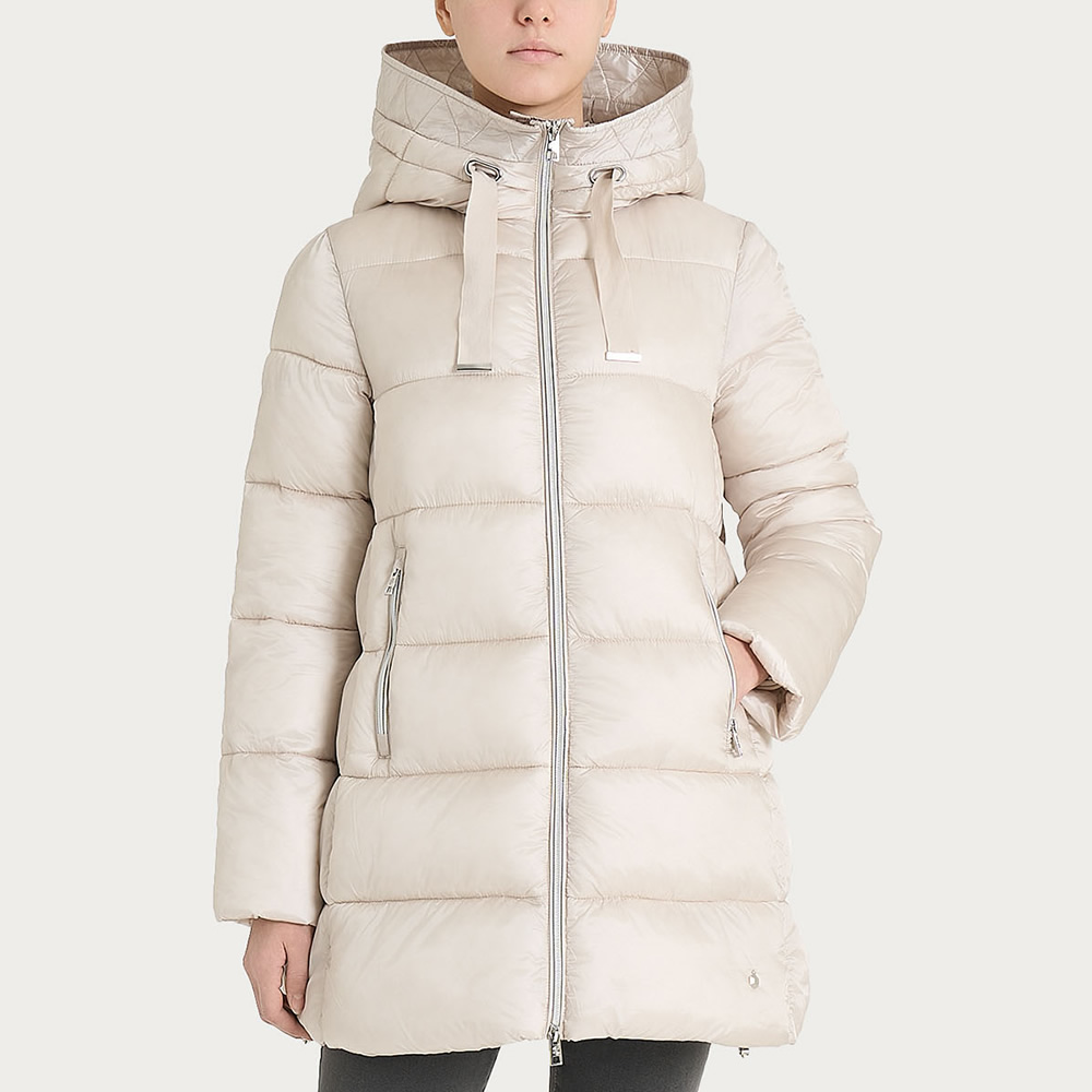 Image of PIUMINO TINTA UNITA CON CAPUCCIO DQ73KO DONNA RAGNO