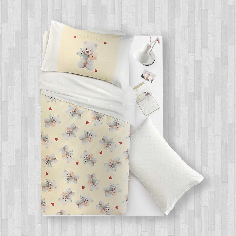 Image of COMPLETO COPRIPIUMINO COCCOLE PER LETTINO TRUDI