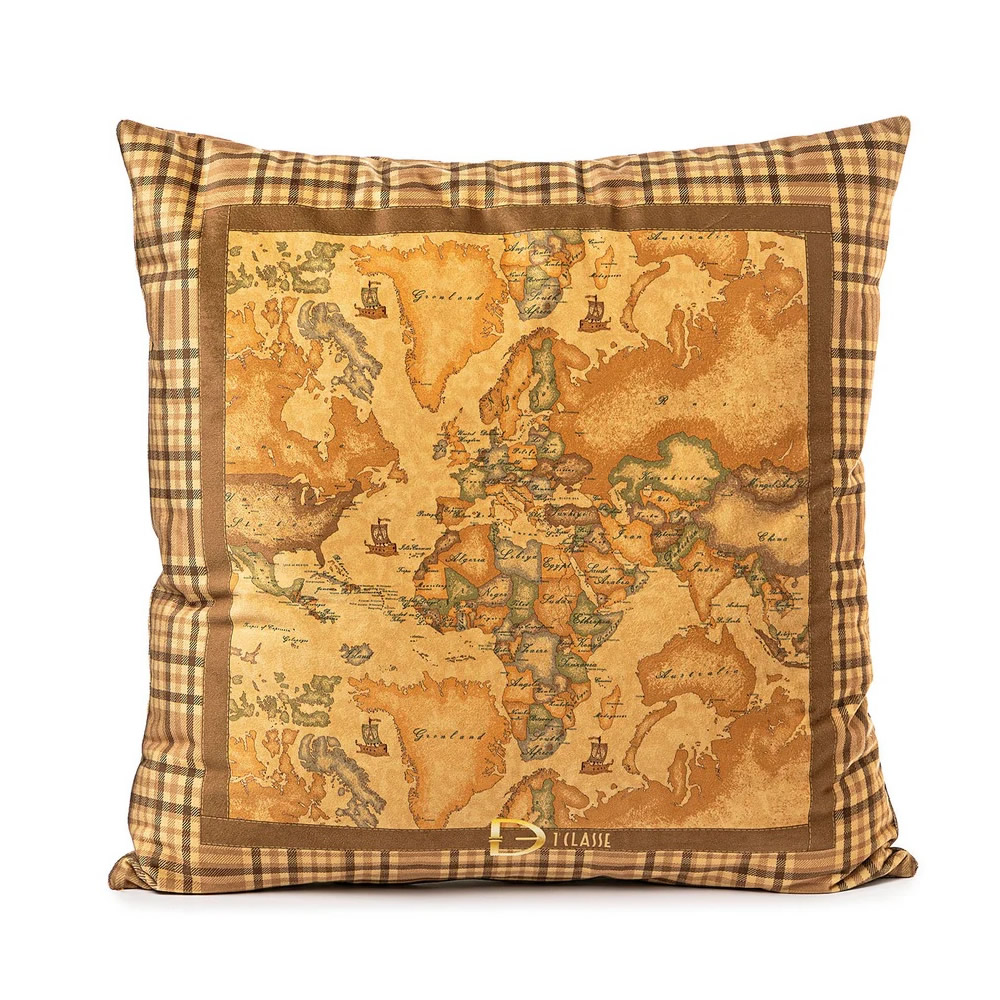 Image of CUSCINO GEO TARTAN 50*50 VELLUTO ALVIERO MARTINI PRIMA CLASSE