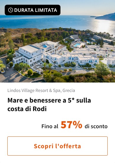 Mare e benessere a 5* sulla costa di Rodi