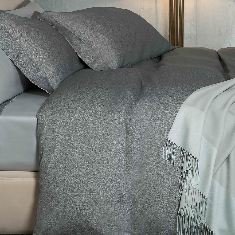 Image of COMPLETO COPRIPIUMINO MINIMAL MATRIMONIALE BORBONESE HOME