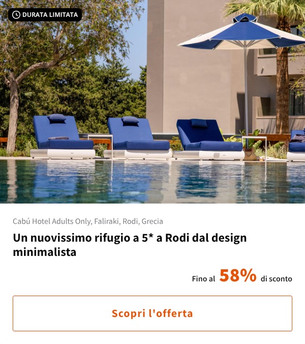 Un nuovissimo rifugio a 5* a Rodi dal design minimalista