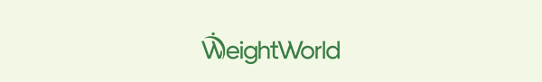 an image of a green and white logo with the words weightworld