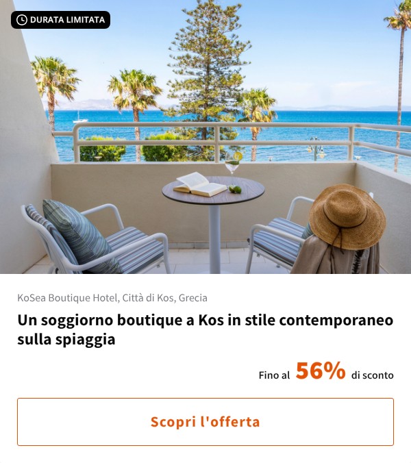 Un soggiorno boutique a Kos in stile contemporaneo sulla spiaggia