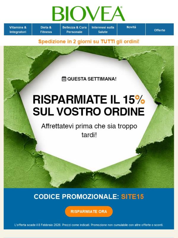 🌿15% di sconto su tutto il sito – Acquista subito i tuoi preferiti!