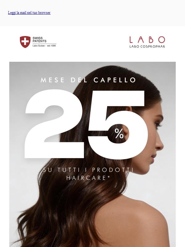 Marzo è il Mese del Capello: -25% sull’haircare ✨