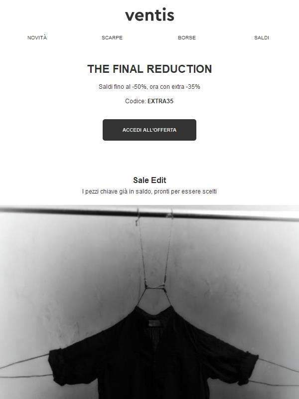 -35% extra sui saldi fino al -50%