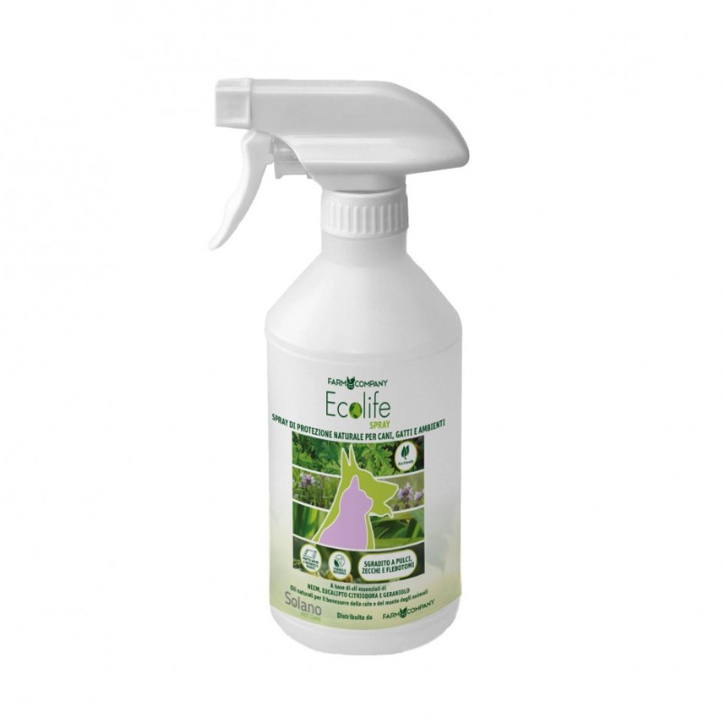Ecolife Spray di Protezione per Cani, Gatti e Ambienti - 300 ml