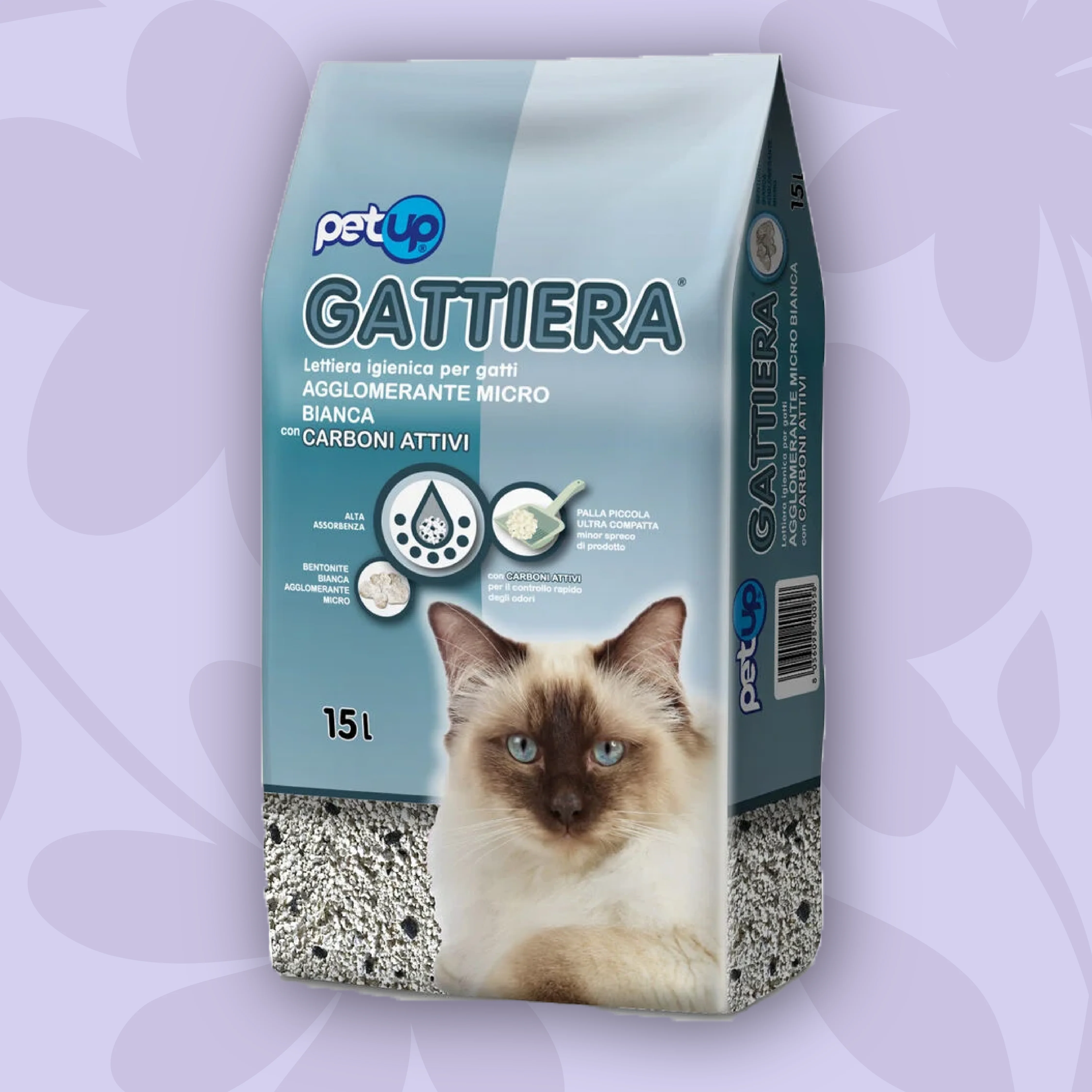 Image of Petup Gattiera agglomerante micro con Carboni attivi 15 lt