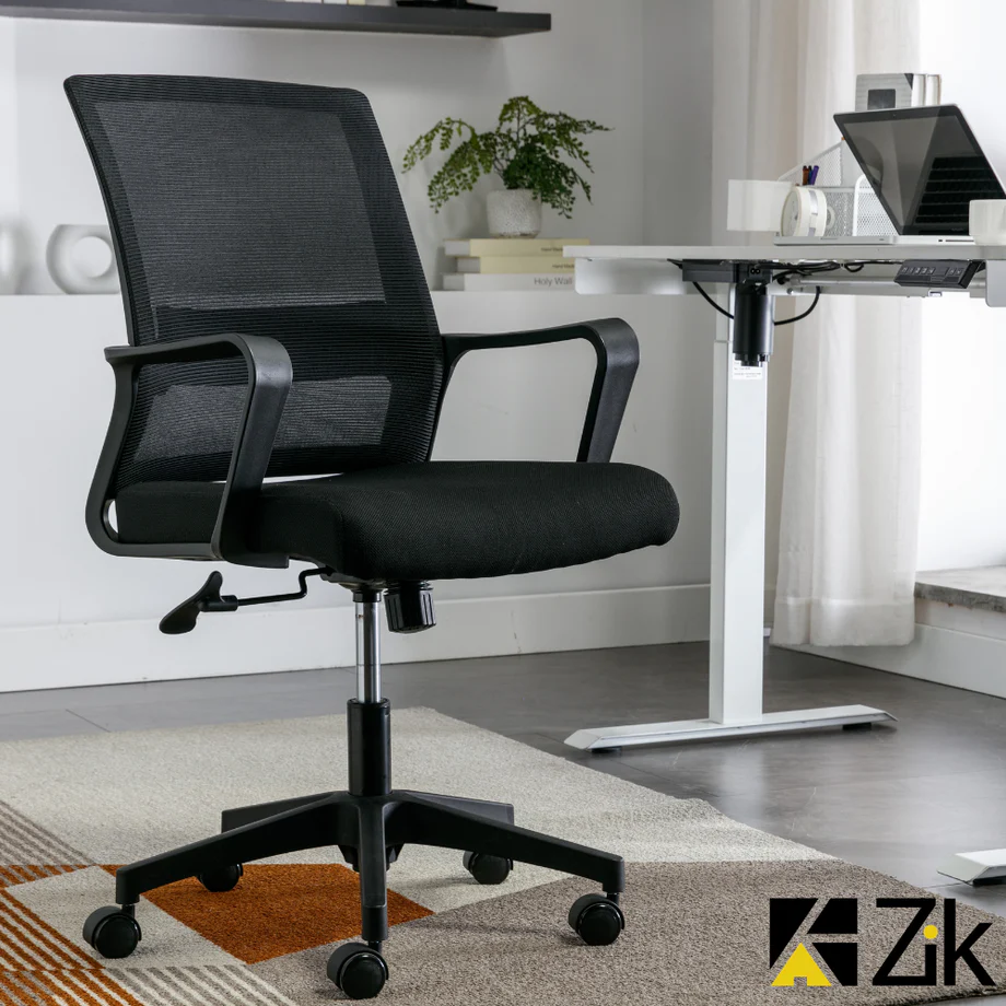 Sedia da Ufficio Ergonomica da Scrivania, Girevole e Regolabile Supporto Lombare