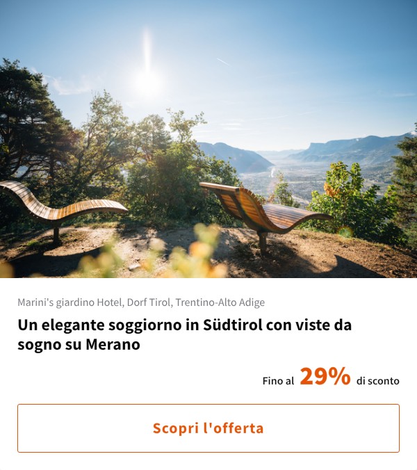 Un elegante soggiorno in Südtirol con viste da sogno su Merano