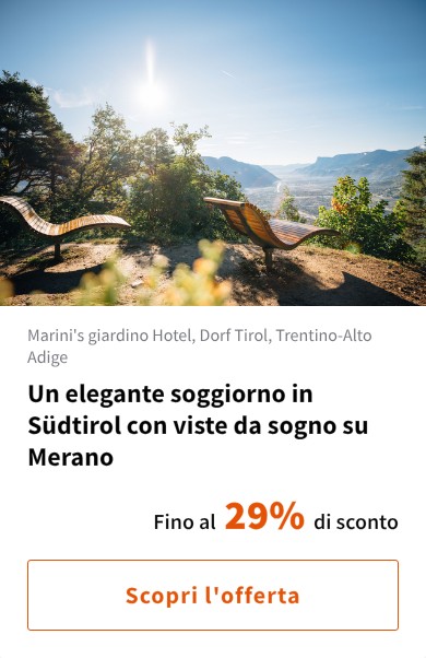 Un elegante soggiorno in Südtirol con viste da sogno su Merano