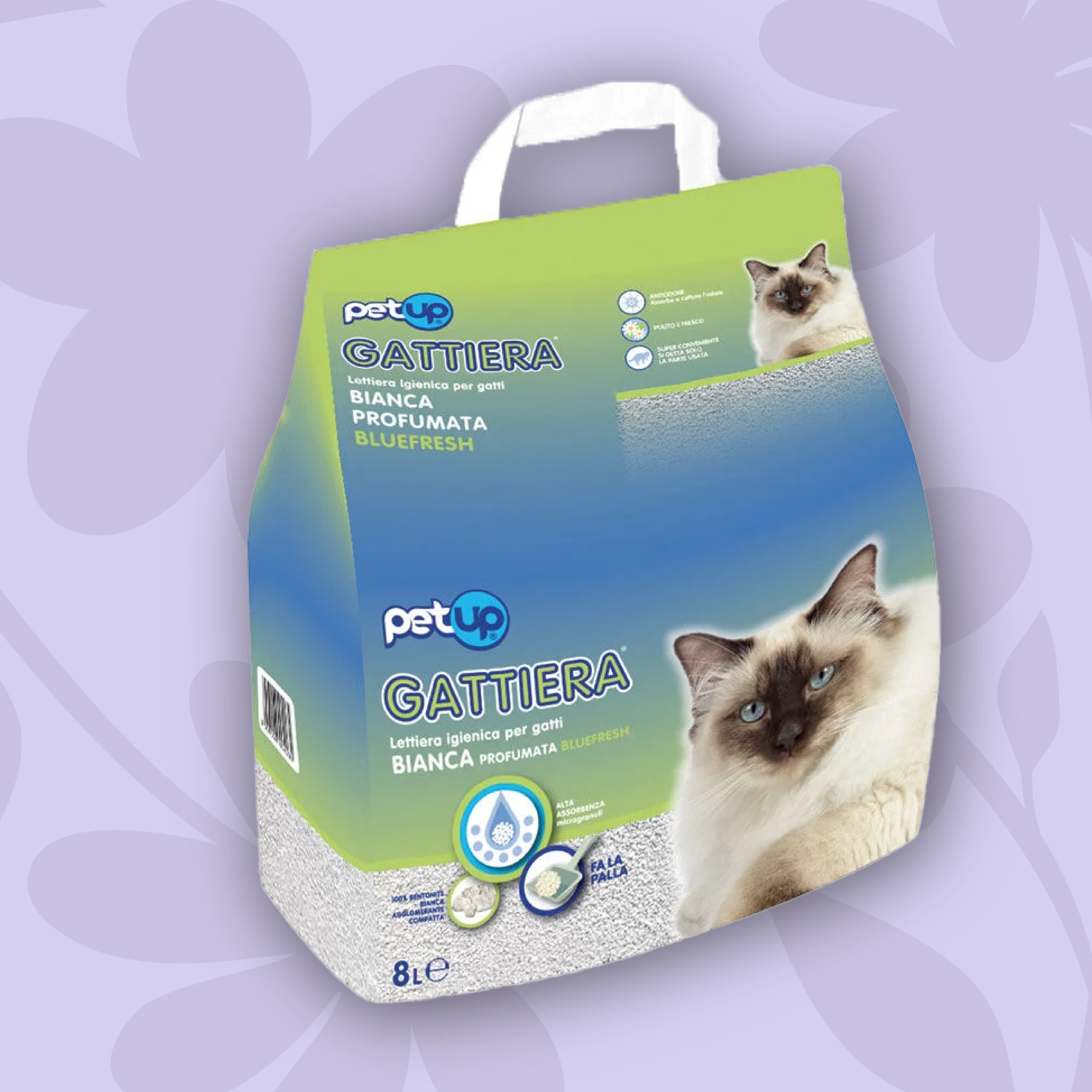 Image of Petup lettiera Bianca Bluefresh 8 lt