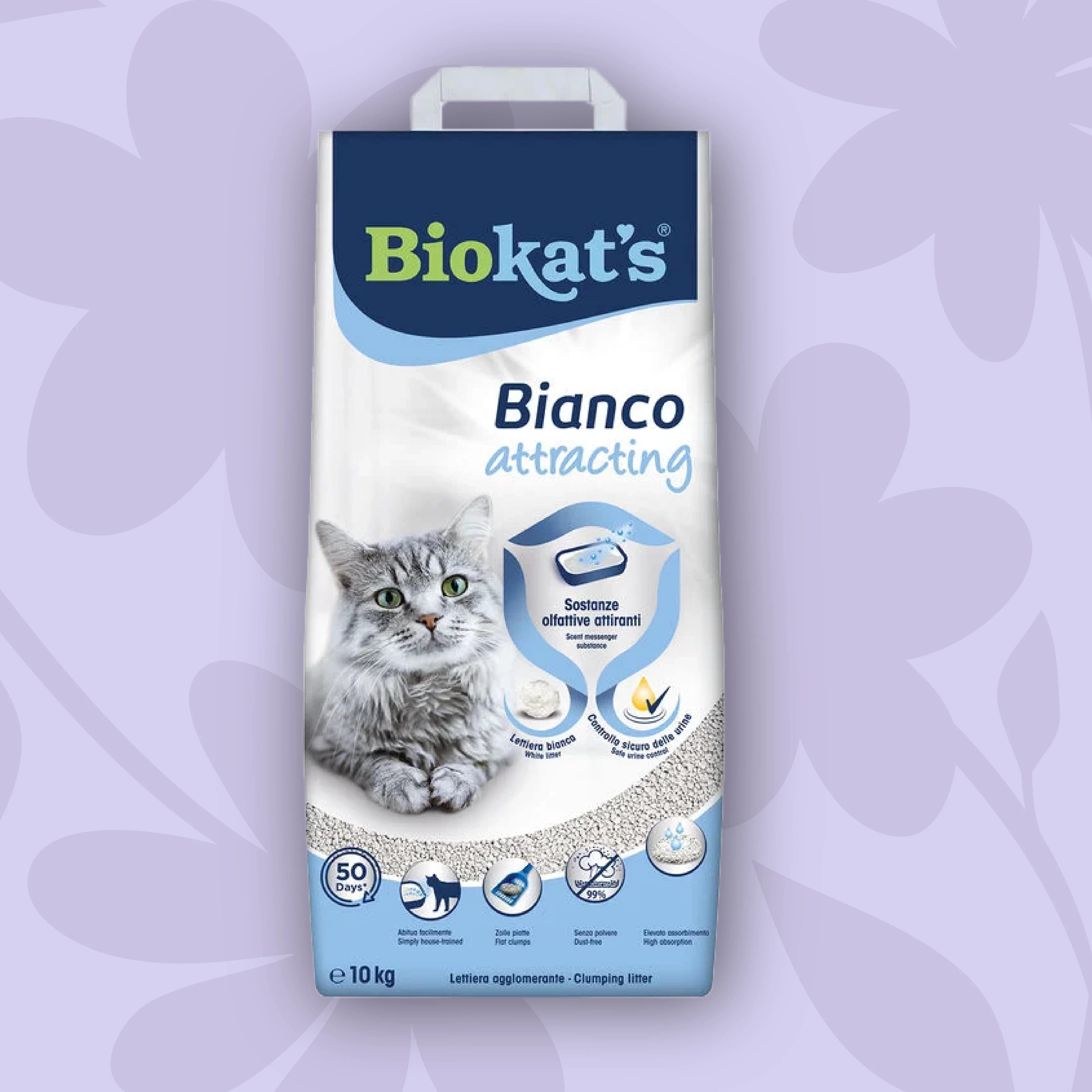 Image of Biokat's Bianco attracting lettiera agglomerante 10 Kg