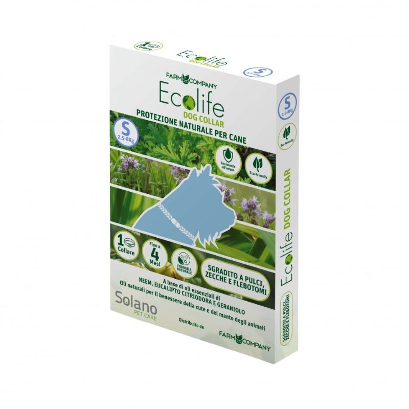 Ecolife Collare Antiparassitario Cane 2,5-8 Kg - ONE SIZE