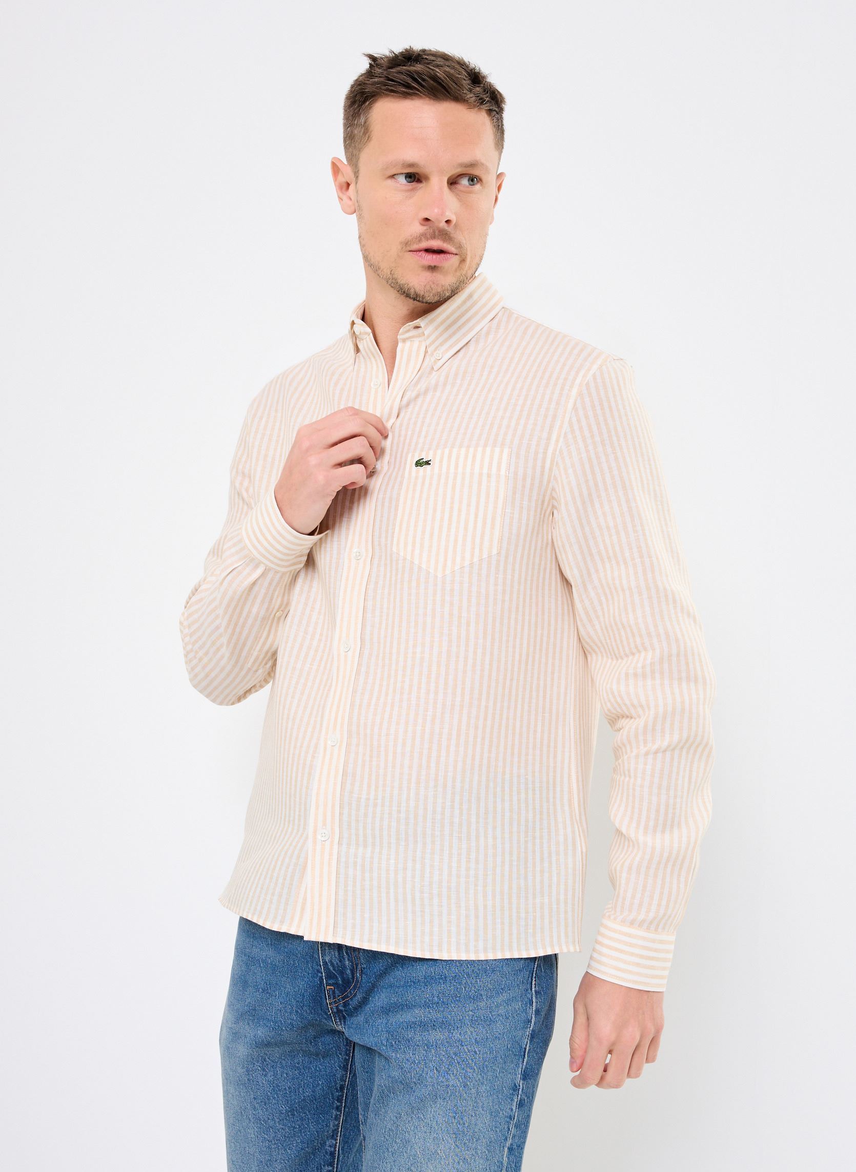 Lacoste Chemises Chemise - Lacoste CH6985 homme blanc